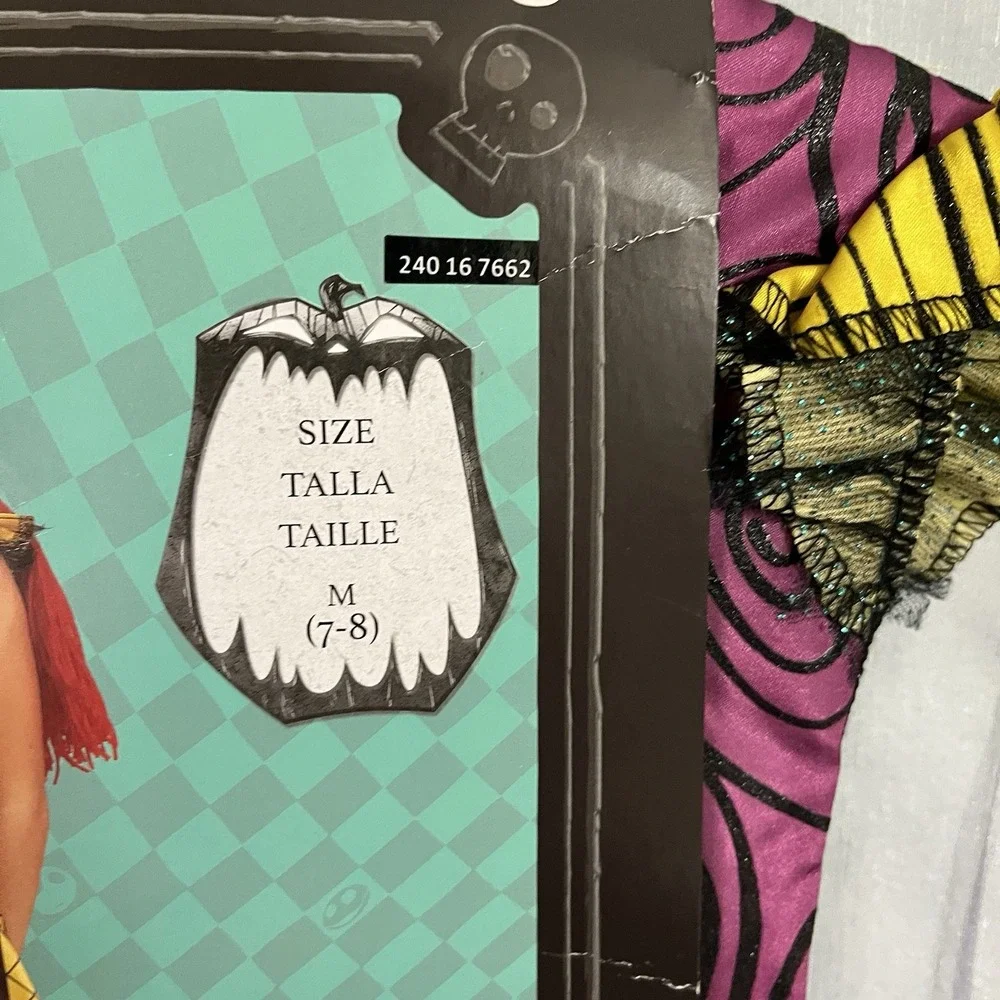 The Nightmare Before Christmas Sally Deluxe Child Costume Dress Sz 7-8 NWT